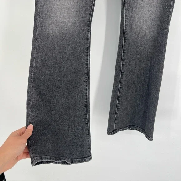 Mother The Weekender Dark Denim High Waist Flare Jeans in Wanted Black 30 NWT